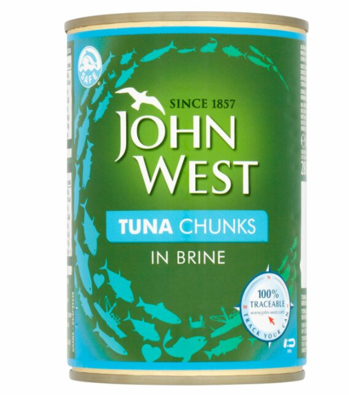 John West Tuna Chunks in Brine 12 x 400g