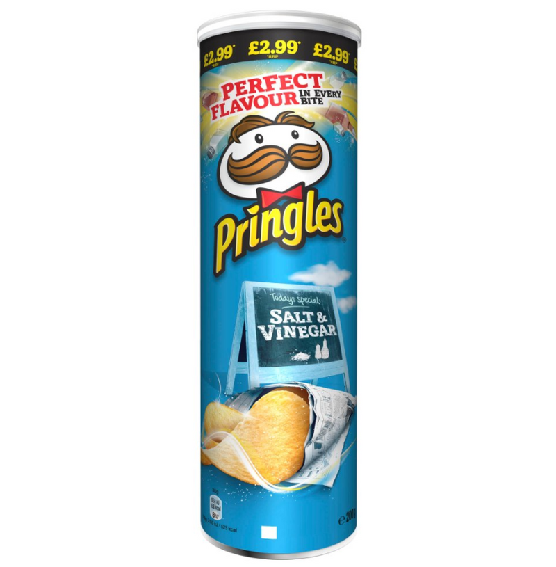 Pringles Salt & Vinegar 165g × 6