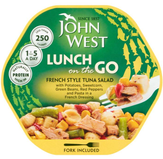 John West Lunch On The Go turn salad Pack of  6 x 220g
