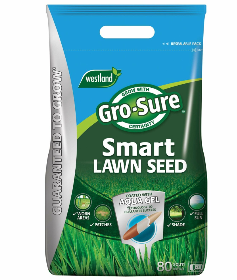 Gro-Sure Aqua Gel Coated Smart Grass Lawn Seed, 80 m2, 3.2 kg