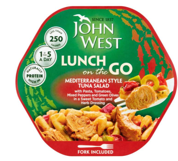 John West Mediterranean Style Lunch On The Go, 6 x 220g