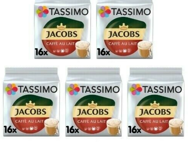 Tassimo Jacobs CAFE AU LAIT Pack of 5 x 16'S