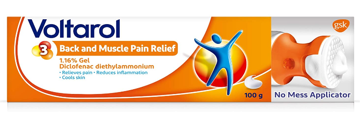 Voltarol Back & Muscle Pain Relief 1.16% Gel with No Mess Applicator, 100 g