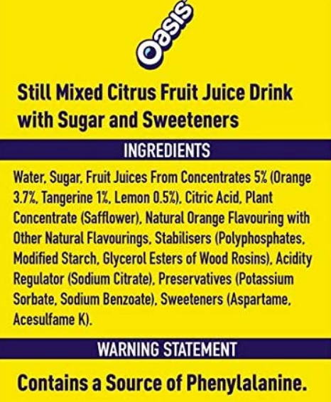 Oasis Citrus Punch 500ml Bottles - 12 Pack