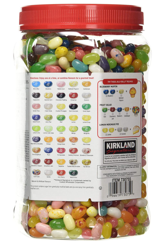 Kirkland Signature Jelly Belly Original Gourmet Jelly Beans, 1.8kg