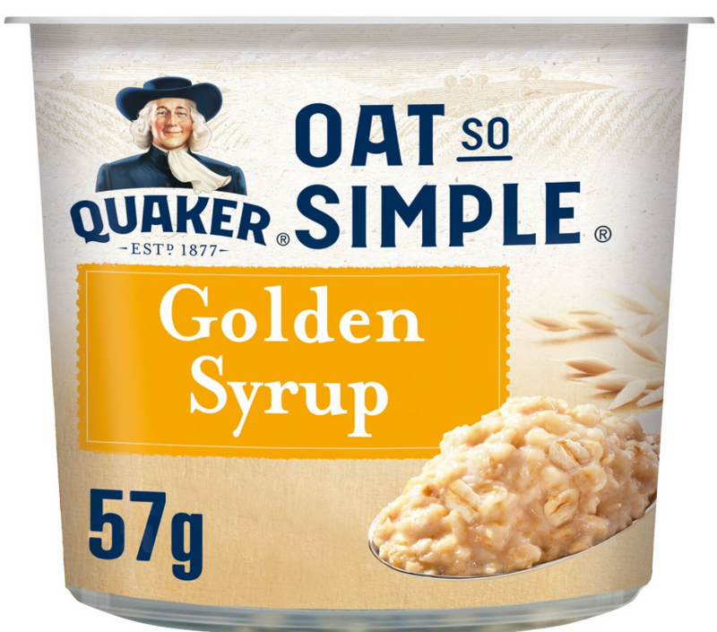 Quaker Oat So Simple Golden Syrup Porridge Pot, 8 x 57g