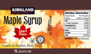Kirkland Signature 100% Pure Grade A Amber Maple Syrup Pack of 1x1L