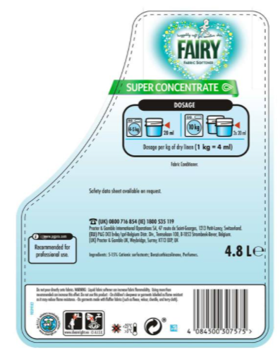 Fairy Super Concentrate Fabric Softener Pack of 240 Wash