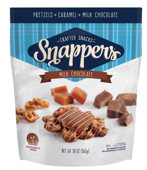 Snappers Milk Chocolate and Caramel Pretzels, 567g