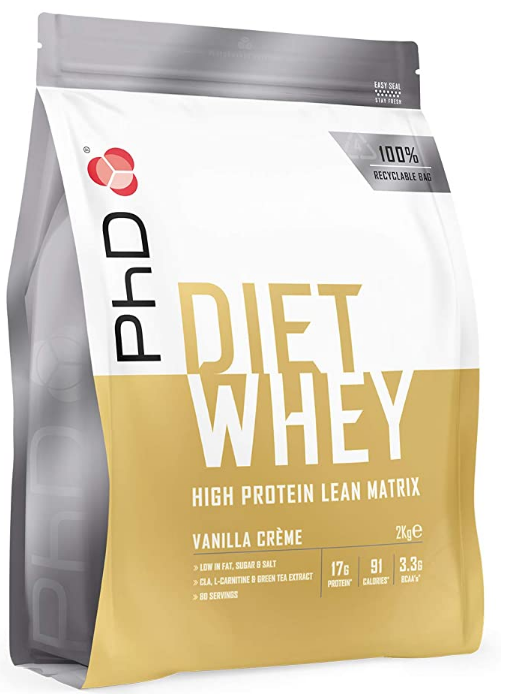 PHD Diet Whey Vanilla Whey Protein Powder, 2kg