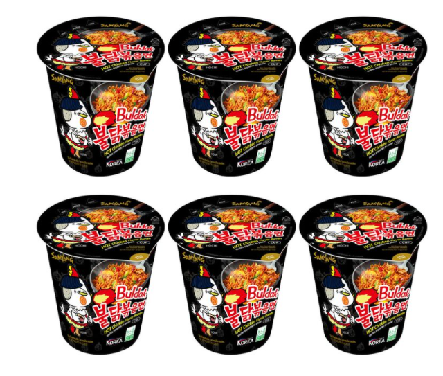 Samyang Hot Chicken Flavour Ramen Cup, 6 x 70g
