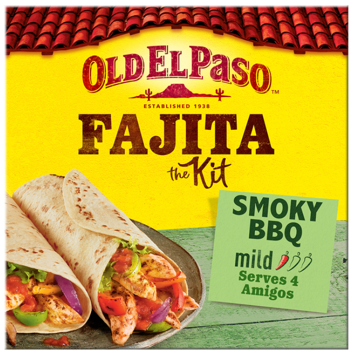 Old El Paso Smoky BBQ Fajita Kit, 4 x 500g