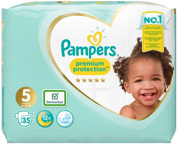 Pampers Size 5 Premium Protection Baby Nappies Pack of (11-16kg)