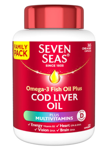 Seven Seas Cod Liver Oil & A-Z Multivitamins, 365 Capsules Family Pack