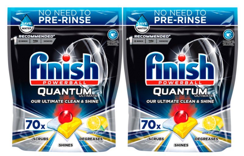 Finish Quantum Ultimate Lemon Sparkle, 2 x 70 Tablet Pack