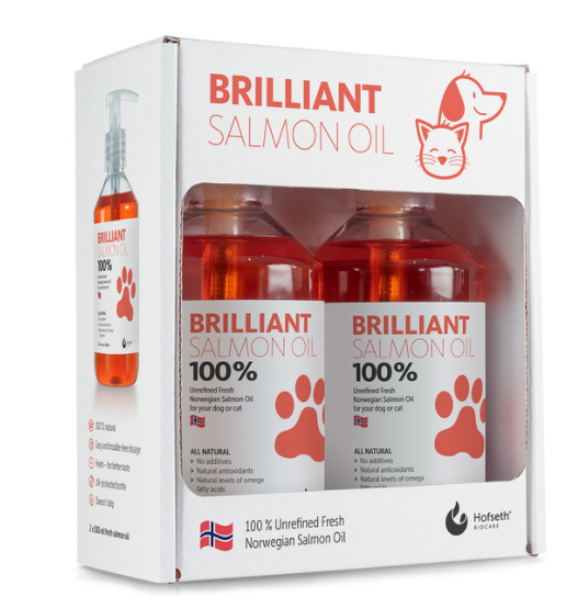 Brilliant 100% Salmon Oil For Pets, 2 x 300ml