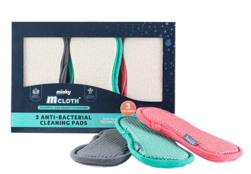 Minky Antibacterial Cleaning Pad, 2 x 3 pack