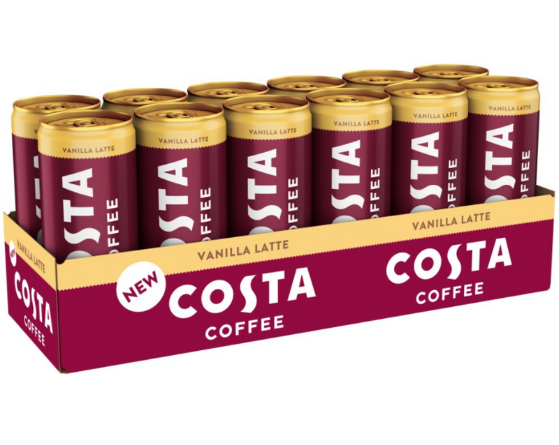 Costa Coffee Vanilla Latte (Pack Of -12x250ml)