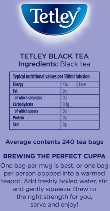 Tetley Tea Bags, 3 x 240 Pack