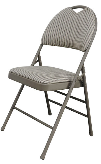 L'Image High Back Steel Padded Fabric Folding Chair