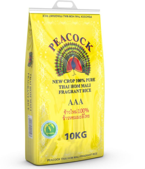 Peacock Thai Hom Mali Fragrant Rice, 10kg