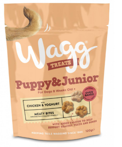 Wagg Puppy & Junior Treats with Chicken & Yoghurt - Meaty Bites -7 X 120g