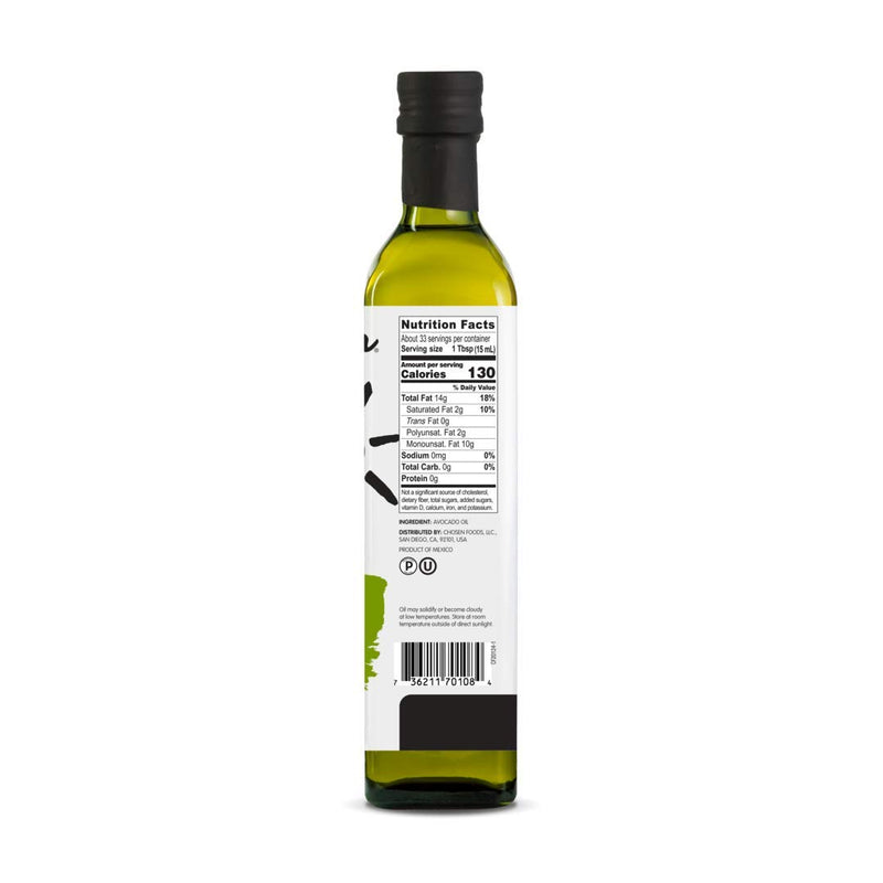 Chosen Foods 100% Avocado Cooking Oil - 1ltr Bottle (33.8fl) (Single Bottle)