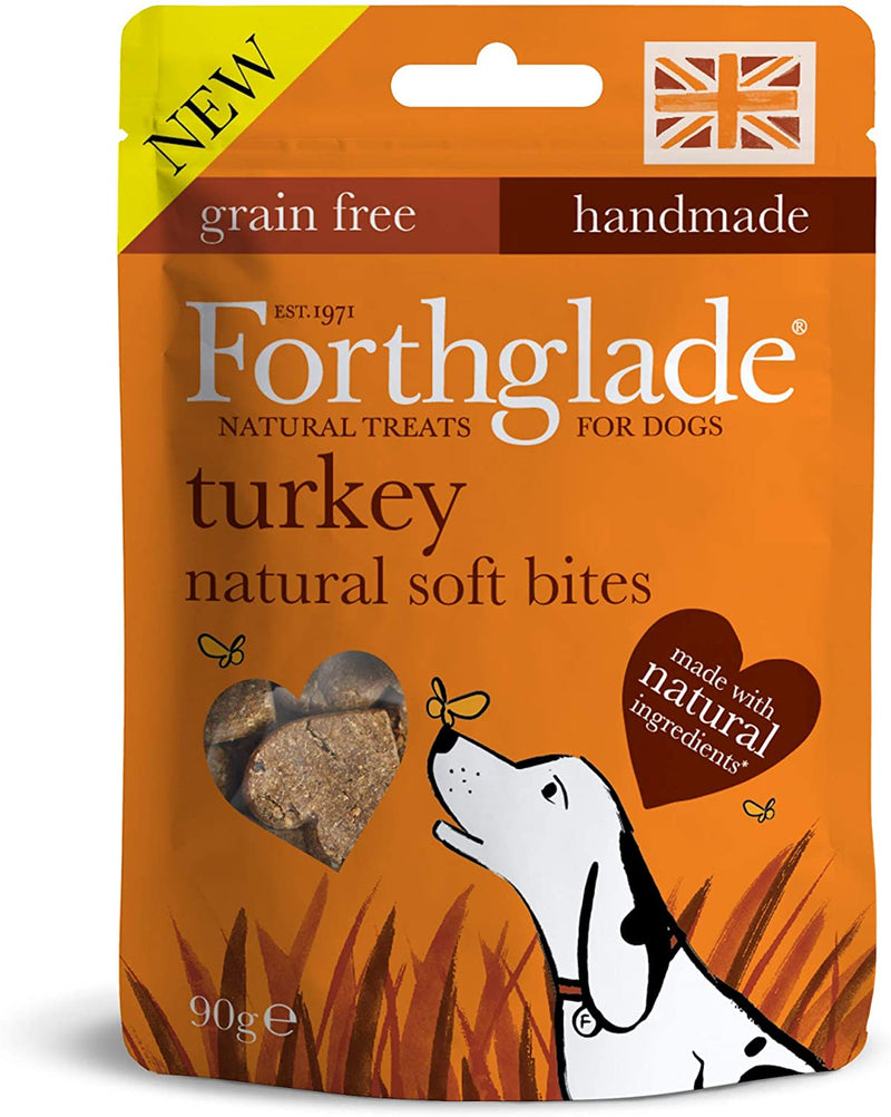 Forthglade Natural Dog Treats Grain Free Soft Bites Turkey (8 x 90 g)