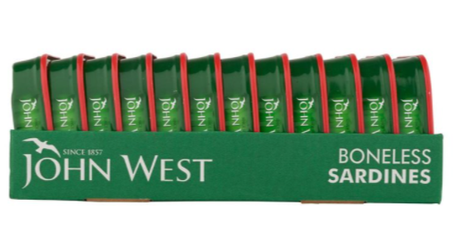 John West Boneless Sardines in Tomato Sauce Pack of 12x95g