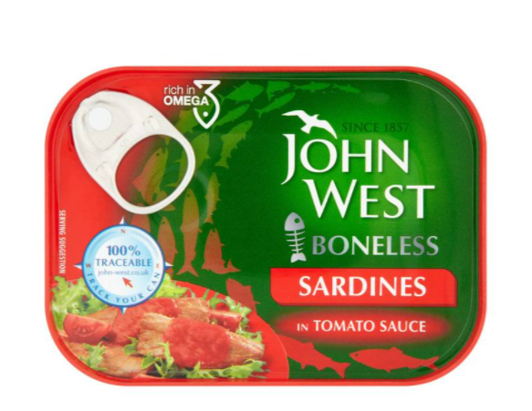 John West Boneless Sardines in Tomato Sauce (12 x 95g)