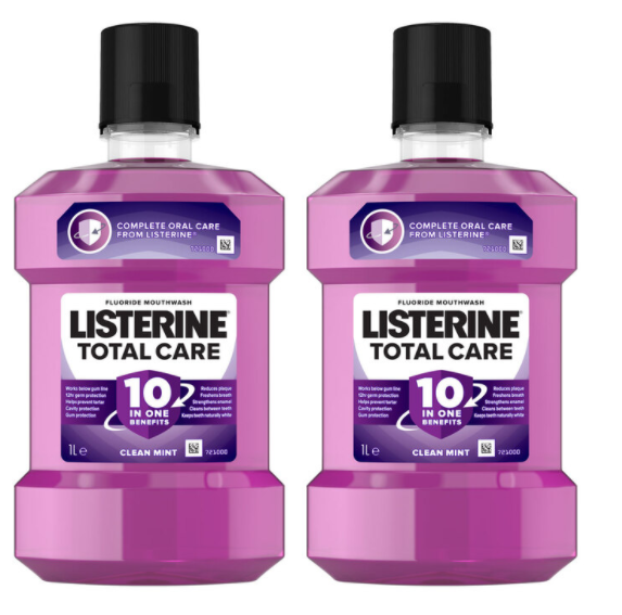 Listerine Total Care 10-in-1 Mouthwash, 2 x 1L