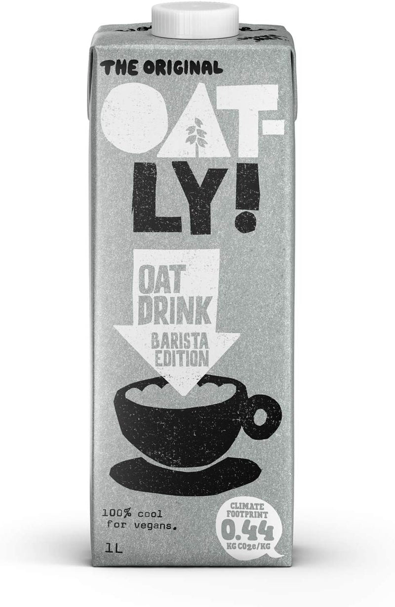 Oatly Oat Drink Barista Edition Long Life Bundle 1 Litre (12 Pack) - Totally Vegan – Dairy Free Oat Milk