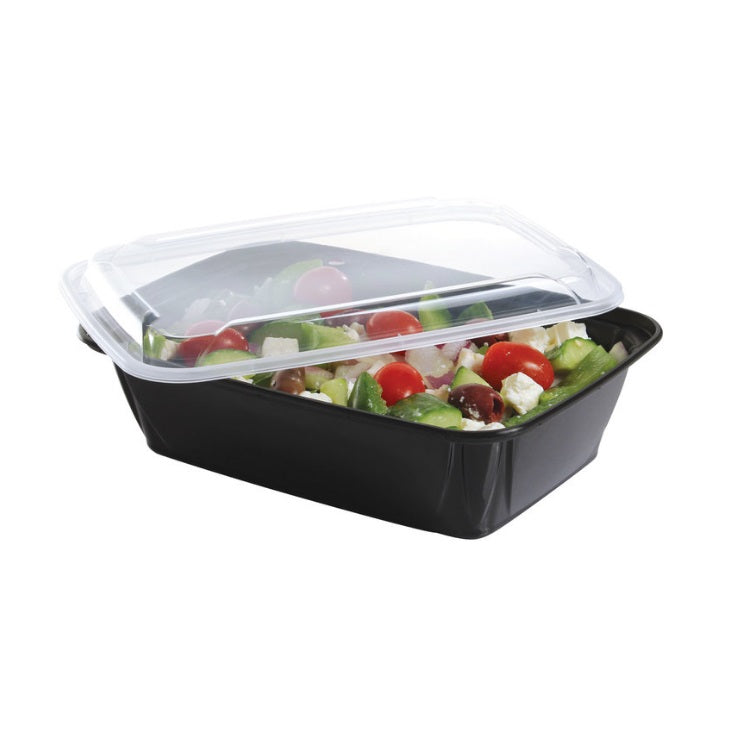 Cafe Express Plastic Containers and Lids 38oz, Pack of 25