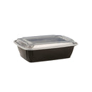Cafe Express Plastic Containers and Lids 38oz, Pack of 25