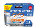 Kirkland Signature 13 Gallon Flex-Tech Scented Bin Bags, 200 Pack