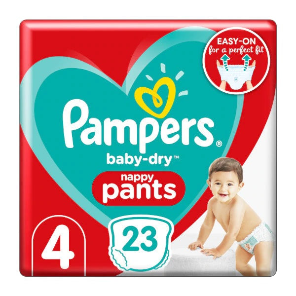 Pampers Baby-Dry Nappy Pants Size 4, 9-15kg, 23 Nappies