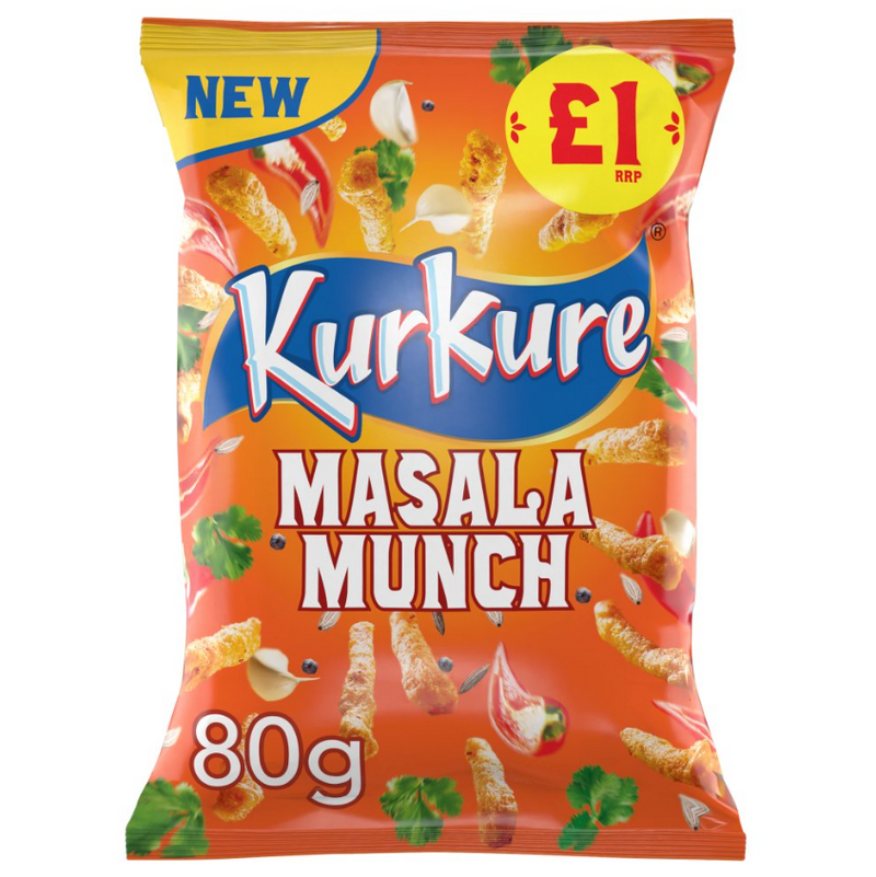 Kurkure Masala Munch 80g, (Pack of 15)