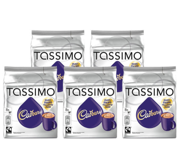 Tassimo Cadbury Hot Chocolate Pods, 40 Servings - Papaval