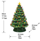 Nostalgic 17'' Ceramic Christmas Tree Table Top Ornament With Lights & Music
