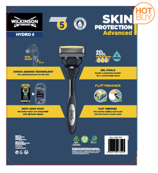 Wilkinson Sword Hydro 5 Skin Protection Advanced, 9 Blades + Razor New