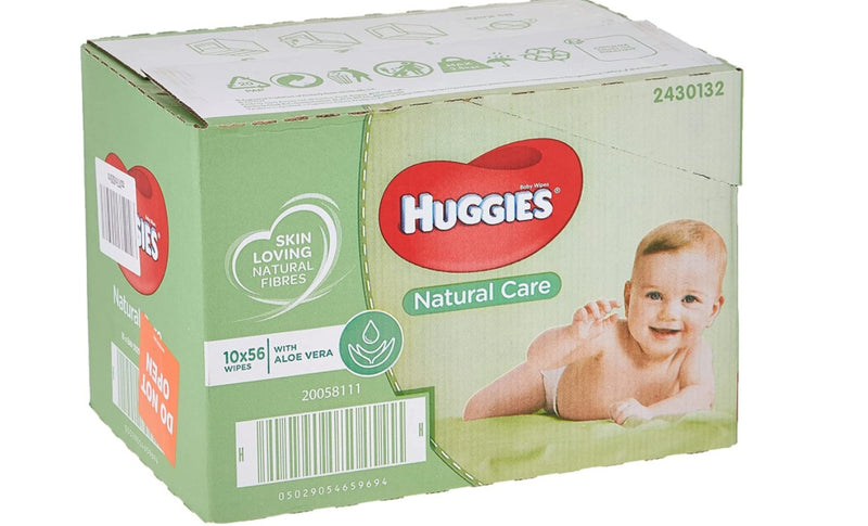 Huggies Natural Care Baby Wipes (10 X 56 Wipes)