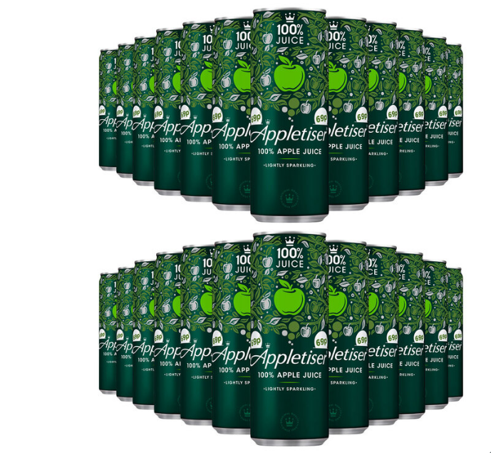 Appletiser  Sparkling Apple Juice Cans Pack of 250ml