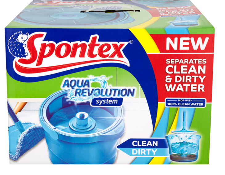Spontex Aqua Revolution System Hard Mop and Bucket System