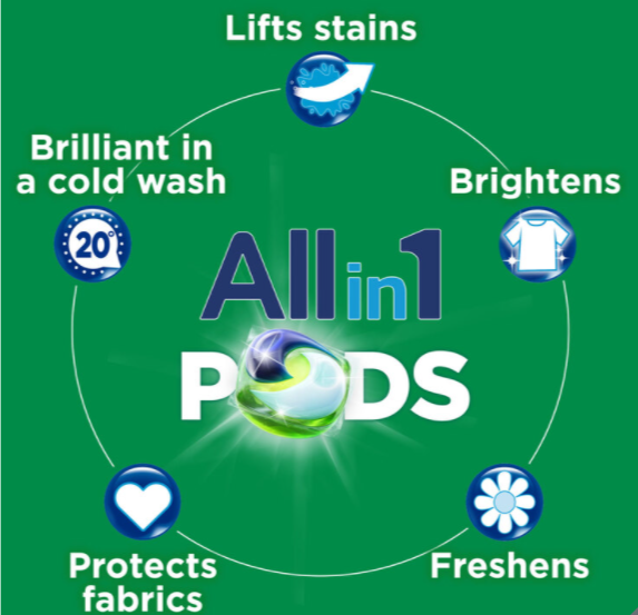 Ariel All in One Pods Washing Capsule, 120 Count