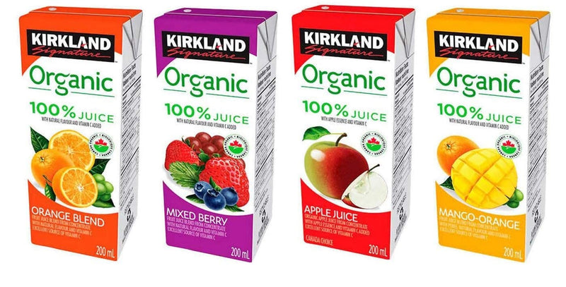 Kirkland Signature Organic Juice Boxes, 40 x 200ml