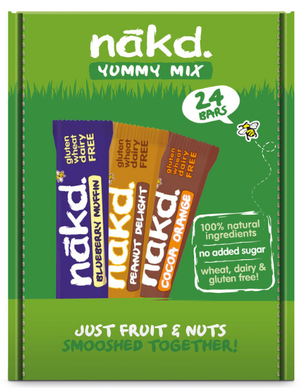 Nakd. Yummy Mix. 24 x 35g bar pack.