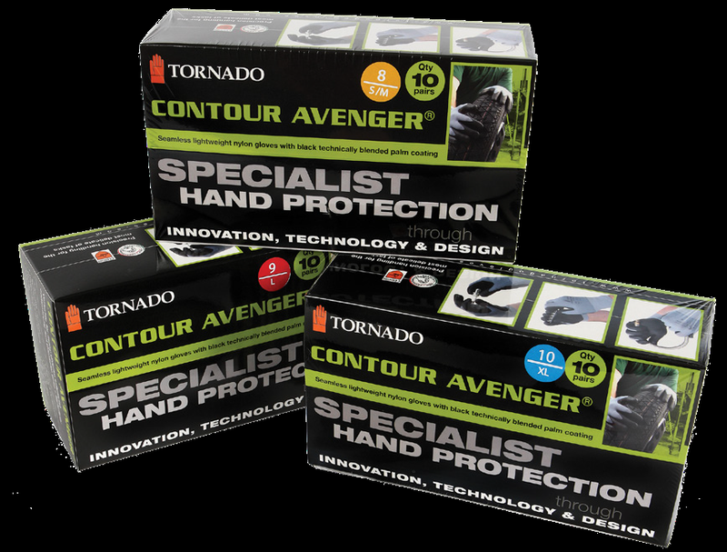 TORNADO Contour Avenger Special Hand Protection Work Gloves 10 Pairs S/M,L, XL