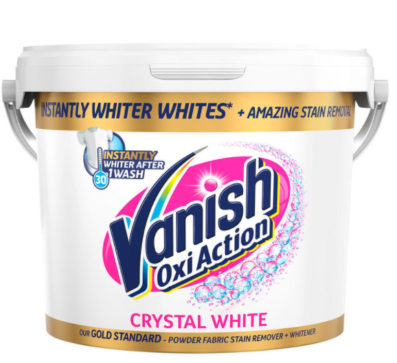 Vanish Fabric Stain Remover Gold Oxi Action Powder, Crystal White, 2.4 kg