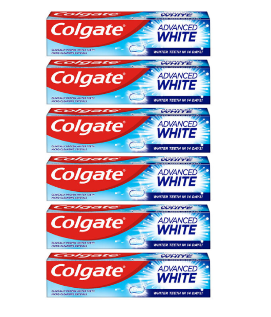 Colgate Advanced White Toothpaste, 6 x 125ml