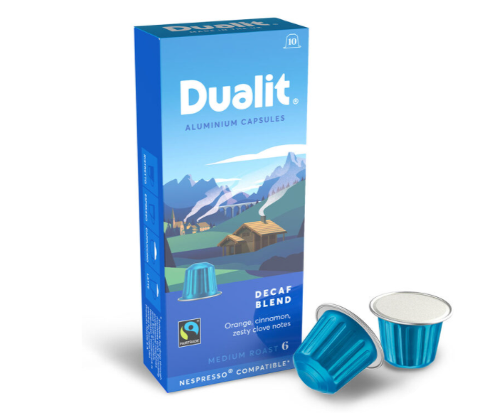 Dualit Decaf Aluminium Nespresso Compatible Coffee Pods(1x 100)